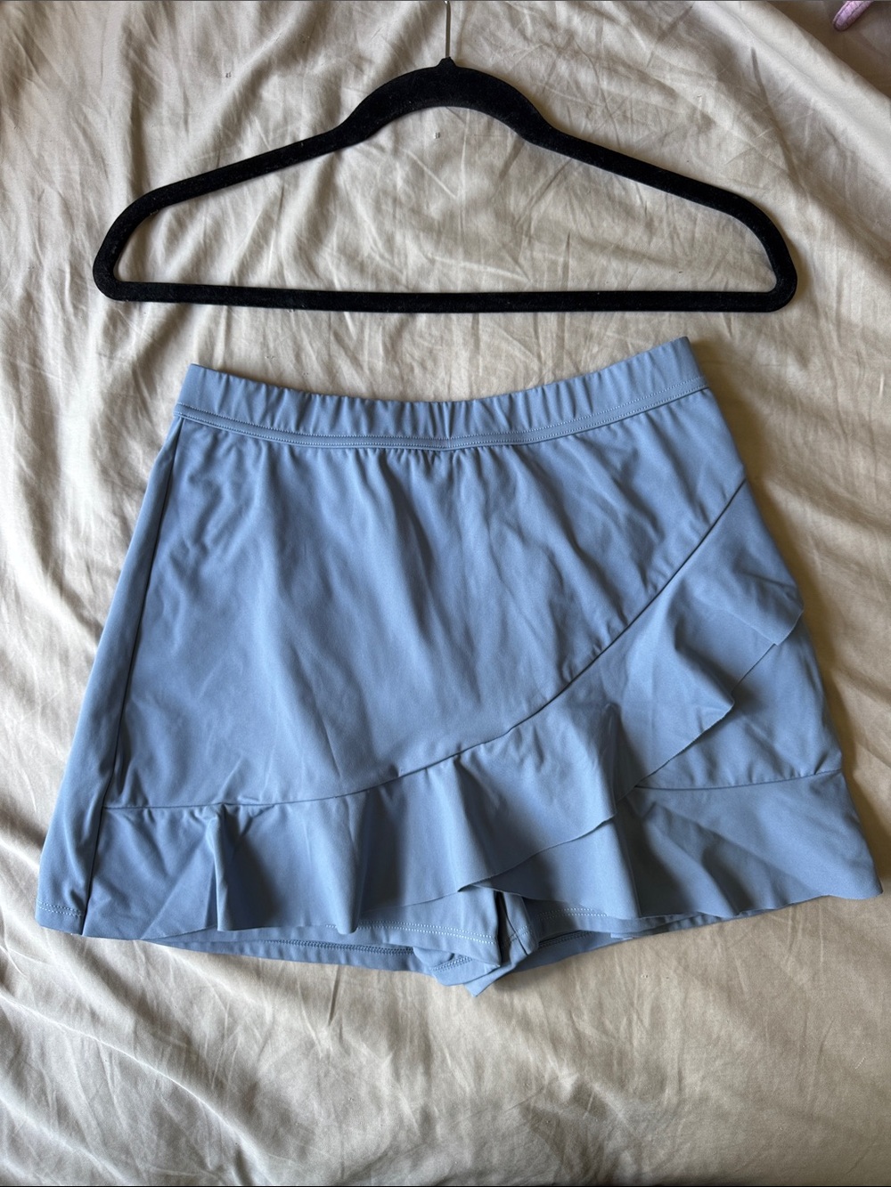 HALARA Sky Blue Ruffle Tennis Skort Shorts